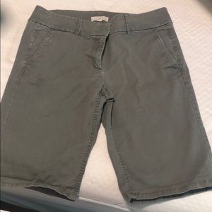 Any Taylor Loft Olive Green Bermuda Shorts.